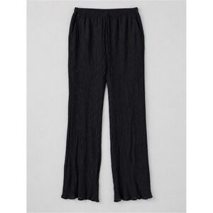 Abercrombie & Fitch Womens Crinkle Wide Leg Pants Small Long Coastal Euro Summer